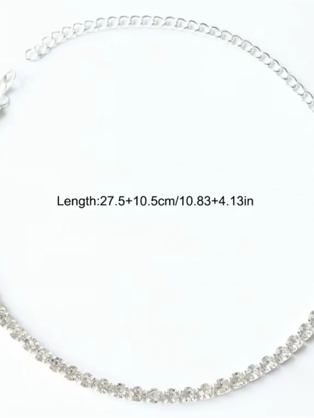 Bling Refined Silver Crystal Choker Necklace